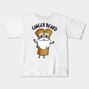 Ginger Beard Funny Gingerbread Food Pun Kids T-Shirt